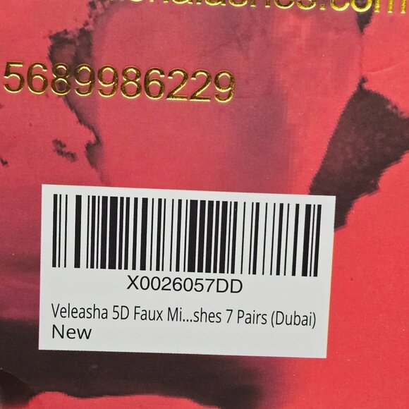 NIB VELEASHA 5D FAUX MINK EYELASHES 7 PAIRS (DUBAI) - Picture 3 of 4